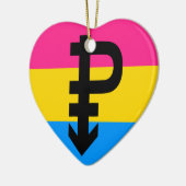 Panseksuele vlag keramisch ornament (Links)