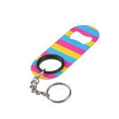 Panseksuele vlag mini flessenopener (Achterkant Gekanteld)
