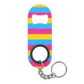 Panseksuele vlag mini flessenopener (Achterkant)