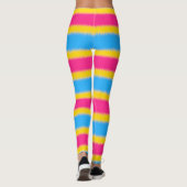 Panseksuele vlag Narrow Stripe Leggings (Achterkant)