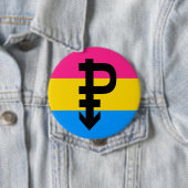 Panseksuele vlag ronde button 4,0 cm (In situ)