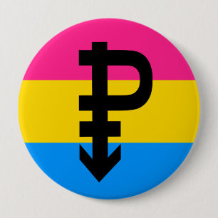 Panseksuele vlag ronde button 4,0 cm