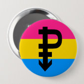 Panseksuele vlag ronde button 4,0 cm (Voorkant /achterkant)