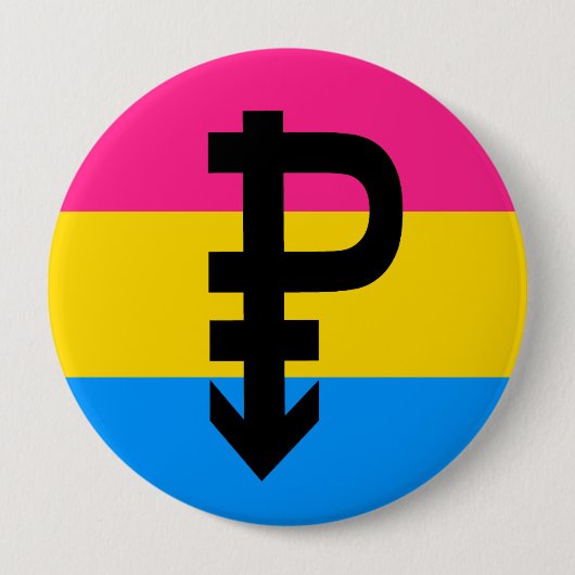 Panseksuele vlag ronde button 4,0 cm (Voorkant)