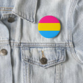 Panseksuele vlag ronde button 5,7 cm (In situ)