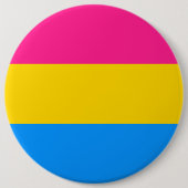 Panseksuele vlag ronde button 6,0 cm (Voorkant)