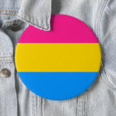 Panseksuele vlag ronde button 6,0 cm (In situ)