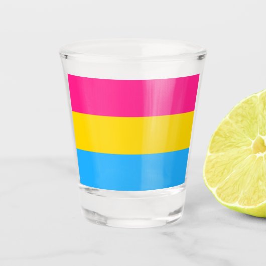 Panseksuele vlag shot glas (Voorkant)