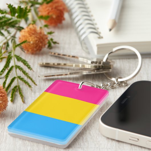Panseksuele vlag sleutelhanger (Voorkant Rechts)