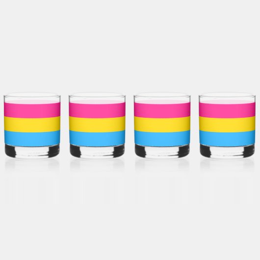 Panseksuele vlag whisky glas (Voorkant)