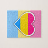 Panseksuele vlaggenhartslag legpuzzel (Horizontaal)