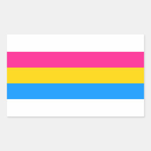 Panseksuele vlagstickers rechthoekige sticker