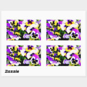 panserijbloemen rechthoekige sticker (Vel)