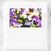 panserijbloemen rechthoekige sticker (Tas)
