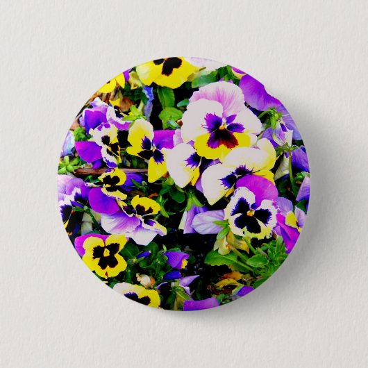 panserijbloemen ronde button 5,7 cm (Voorkant)