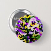 panserijbloemen ronde button 5,7 cm (Voorkant /achterkant)