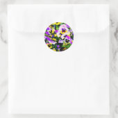 panserijbloemen ronde sticker (Tas)
