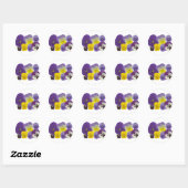 panserijbloemen ronde sticker (Vel)