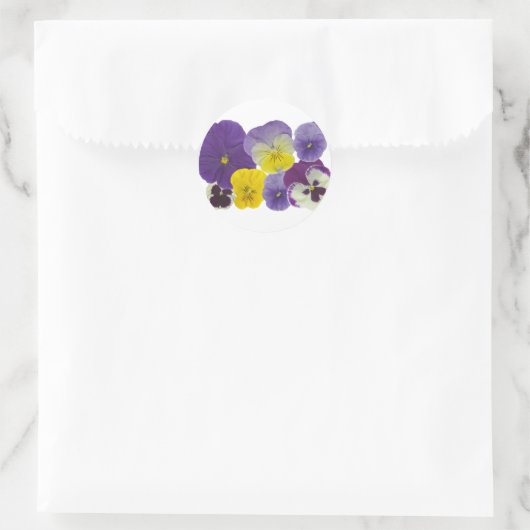 panserijbloemen ronde sticker (Tas)