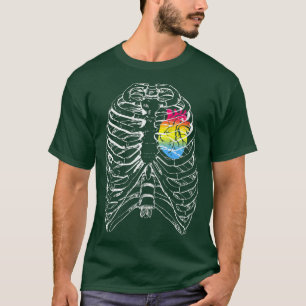 Panseual Anatomical Heart Ribcage Pan Pride Hallow T-shirt
