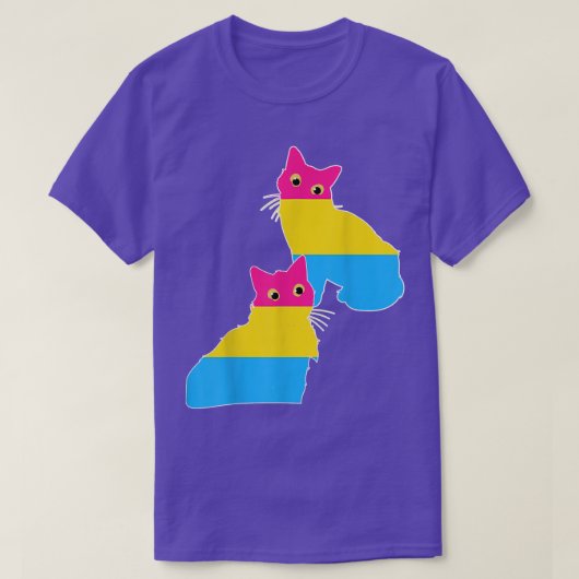 Panseual Cat Owner Queer Pan Pride Month LGBTQ Pan T-shirt (Design voorkant)