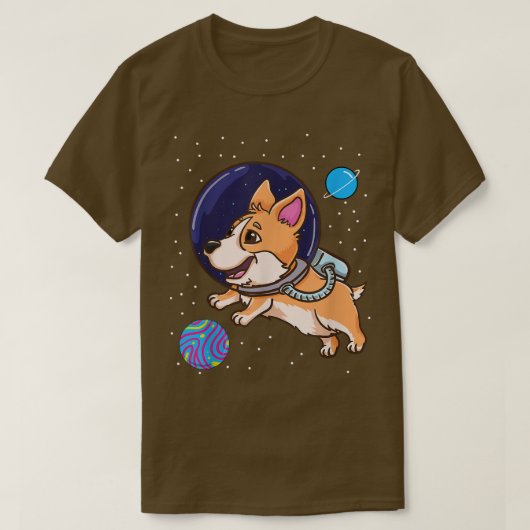 Panseual Corgi in Space Pan Pride T-shirt (Design voorkant)