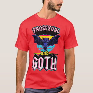 Panseual En Goth Gotische Emo Vleermuis Pride LGBT T-shirt