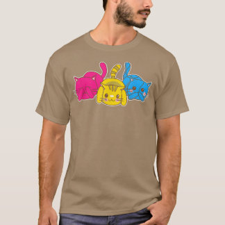 Panseual Kawaii Cat Anime Art Cute Panseual Pride T-shirt