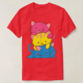 Panseual Kawaii Cat Anime, Pan Pride Art Cute T-shirt (Design voorkant)