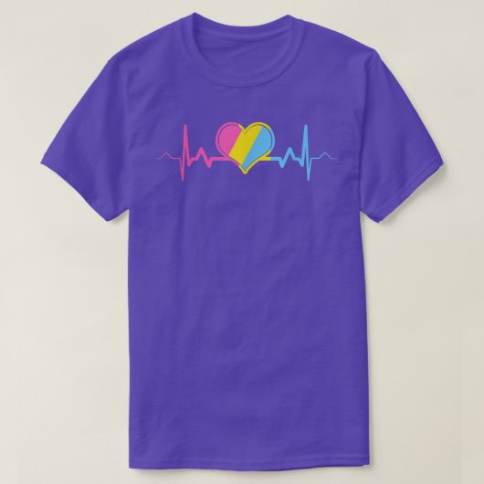 Panseual Pride Heart LGBT Maand 2022 Pan Flag hoor T-shirt (Design voorkant)
