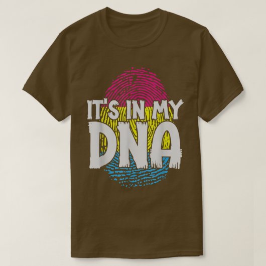 Panseual vingerafdruk Pan Pride Month DNA LGBTQ Pa T-shirt (Design voorkant)