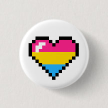 Pansexual 8-bits Retro Pride Heart
