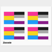 Pansexual/asexual pride vlaggen sticker (Vel)