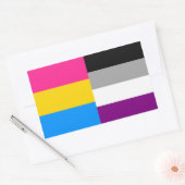 Pansexual/asexual pride vlaggen sticker (Envelop)