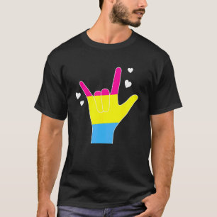 Pansexual Asl Ily Deaf Pan Pride Sign T-shirt