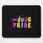 Pansexual ASL Pride Pan Rainbow Gebarentaal Doof Muismat (Voorkant)