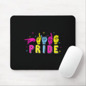 Pansexual ASL Pride Pan Rainbow Gebarentaal Doof Muismat (Met muis)