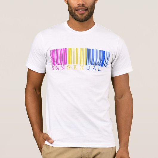 Pansexual Barcode T-shirt (Voorkant)