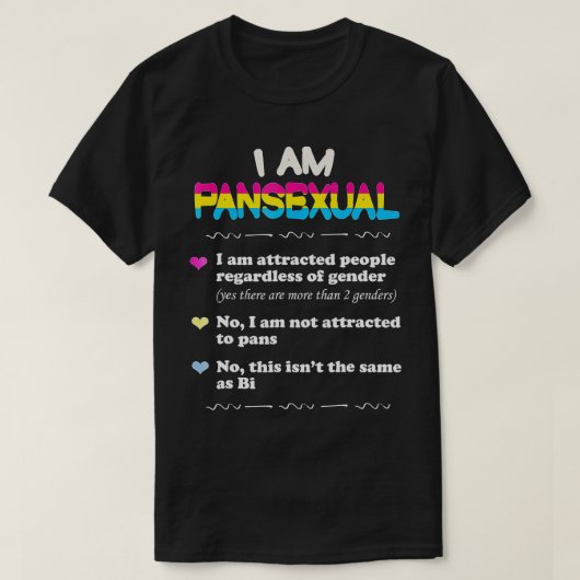 Pansexual Definition   Funny Gay Pride LGB  T-shirt (Design voorkant)