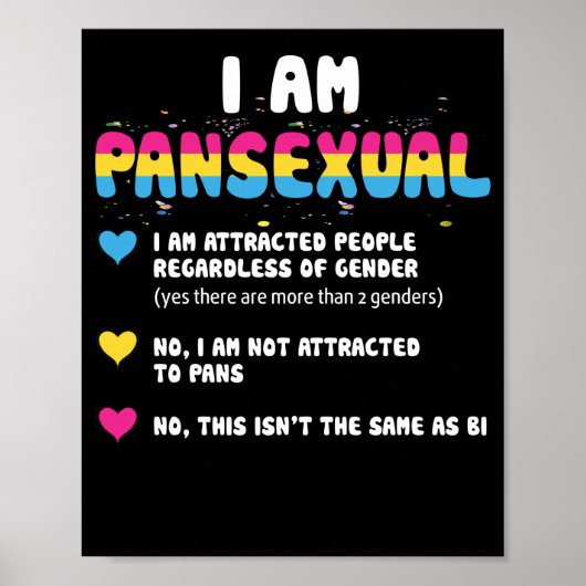 Pansexual Definition Gay Pride LGBT Poster (Voorkant)