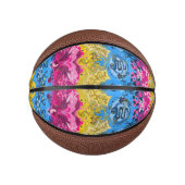 Pansexual Dragon Damask - Pride Flag Colors Basketbal (Voorkant)