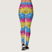 Pansexual Dragon Damask - Pride Flag Colors Leggings (Achterkant)