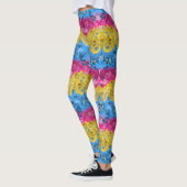 Pansexual Dragon Damask - Pride Flag Colors Leggings (Links)