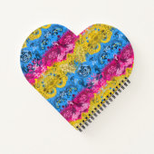 Pansexual Dragon Damask - Pride Flag Colors Notitieboek (Achterkant)