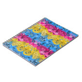 Pansexual Dragon Damask - Pride Flag Colors Notitieboek (Linkerzijde)