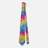 Pansexual Dragon Damask - Pride Flag Colors Stropdas (Voorkant)