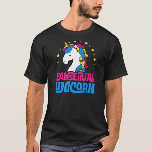Pansexual Eenhoorn Meisje Majestic LHBTQ Pan Pride T-shirt (Voorkant)