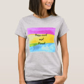 Pansexual en Trotse Waterverf T-shirt (Voorkant)