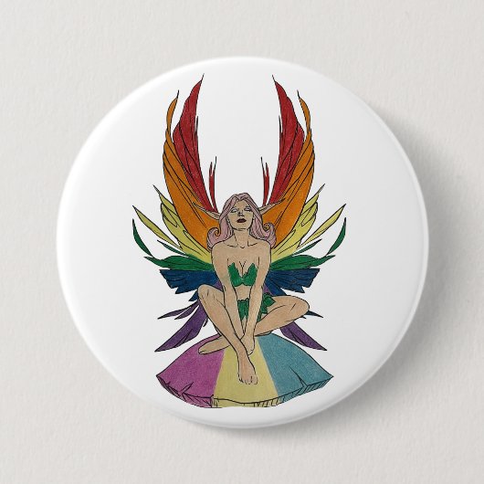Pansexual Faerie Ronde Button 7,6 Cm (Voorkant)