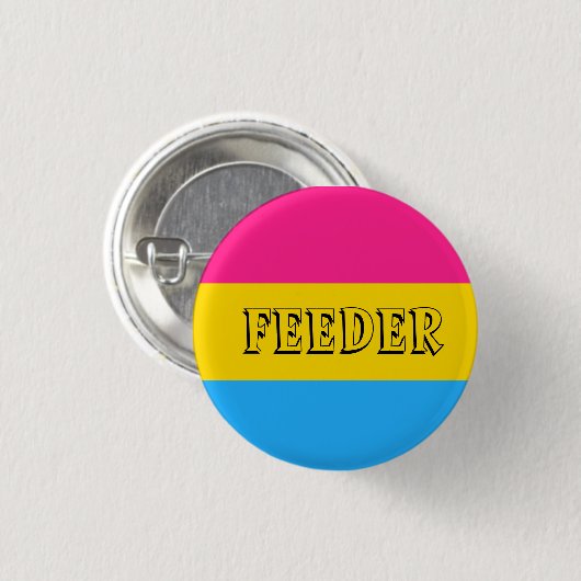 Pansexual + feeder Pin Ronde Button 3,2 Cm (Voorkant /achterkant)